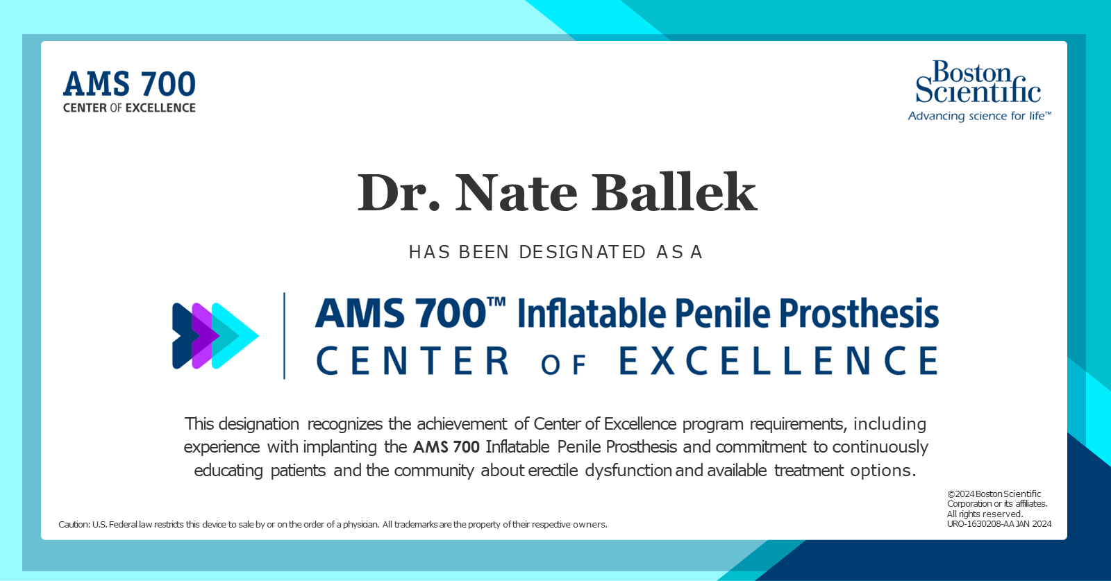 AMS 700 Center of Excellence